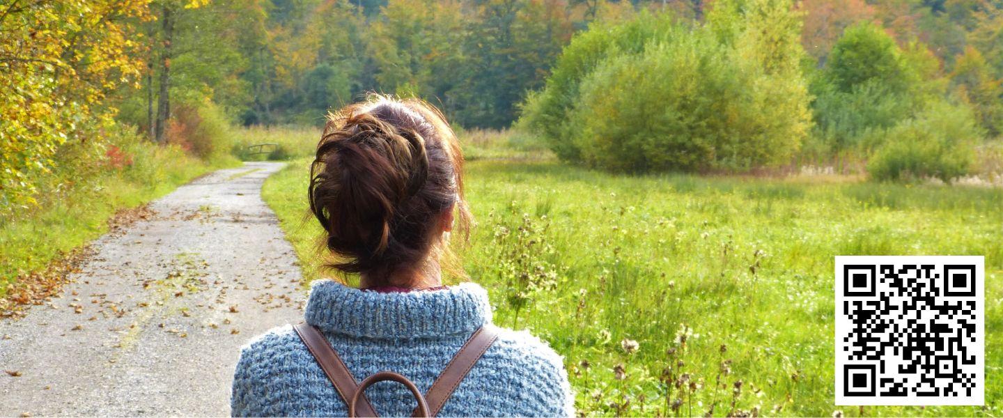 Woman walking in nature